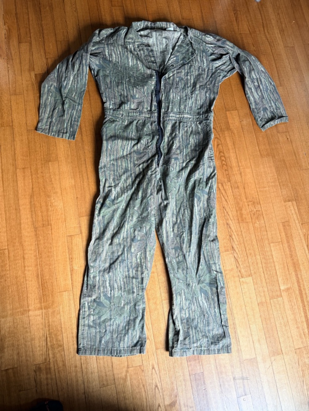 Vtg 90s RedHead Realtree Camo Coveralls XL Made in USA Silent Hide Hunting Suit